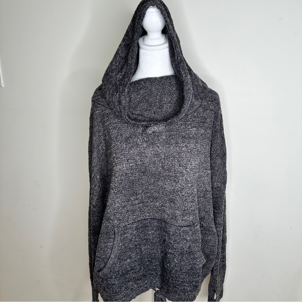 Barefoot Dreams Cozy Chic Lite Drawstring Pullover Cowl Neck/Hoodie Size XL